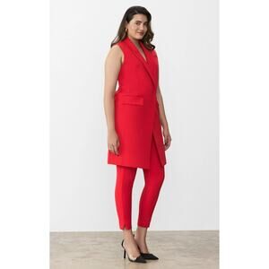Plus 2x GSTQ Ultimate Sleeveless Blazer Dress Red Boss Career Lined Plus $398